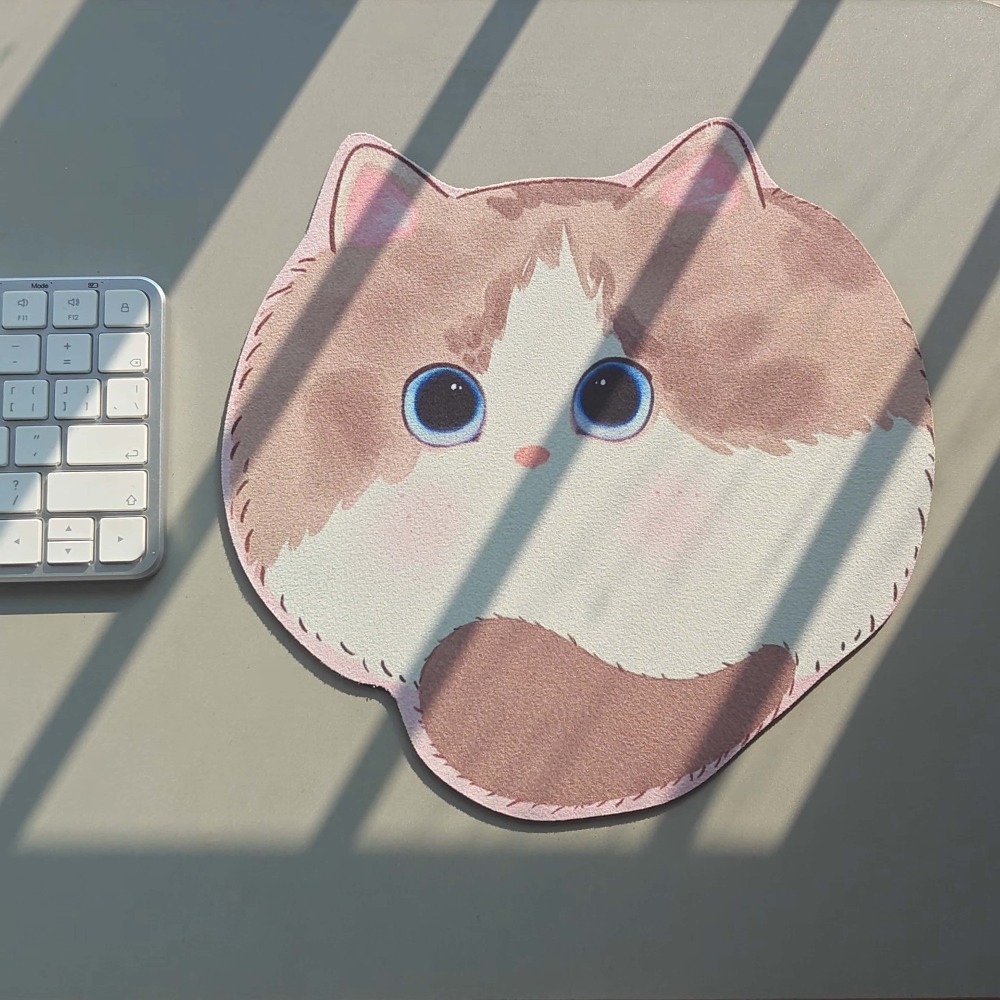 Desk Setup For Office - Kawaii Cat Mouse Pad Cute Animal