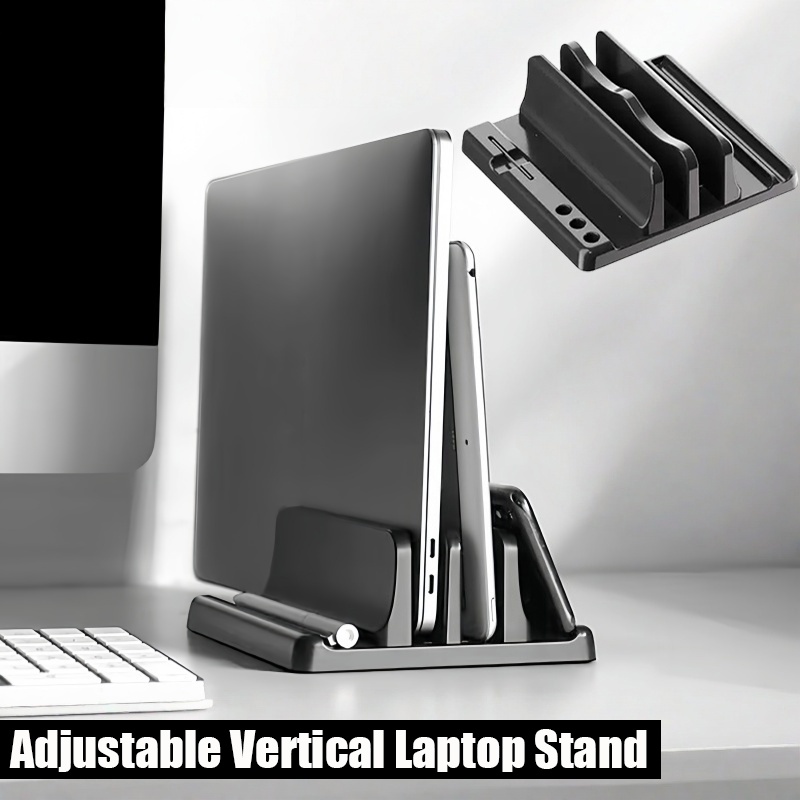 Vertical Laptop Stand - Vertical Laptop Stand,Adjustable Multi-functional Tablet Holder