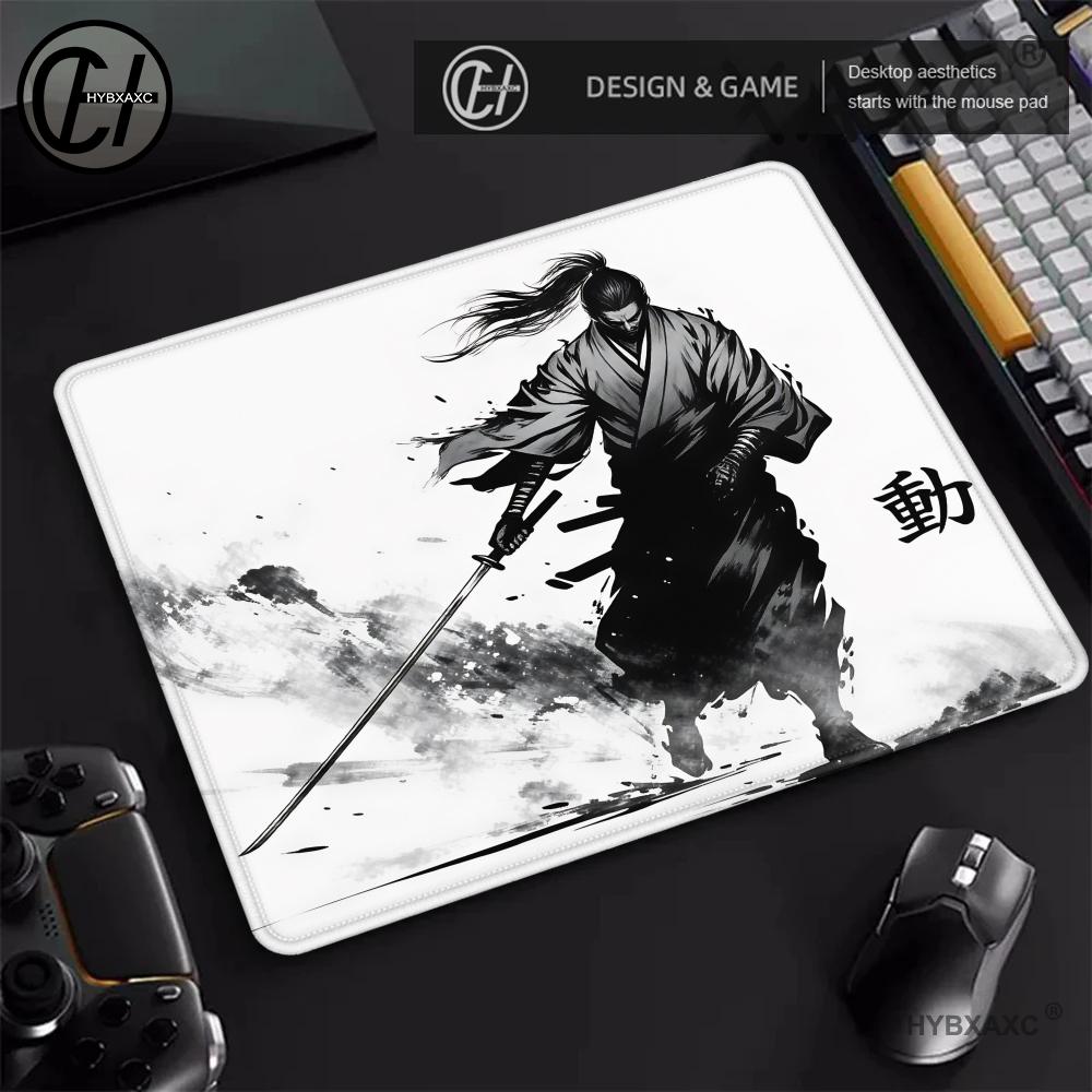 Desk Setup Notebook - Japanese Samurai Mouse Pad Square Computer