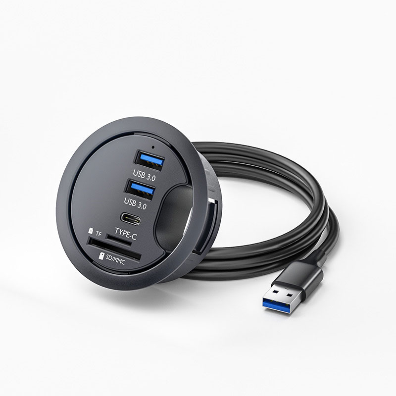 Desk Setup Hub - USB HUB 3.0 Ốp Trong Bàn