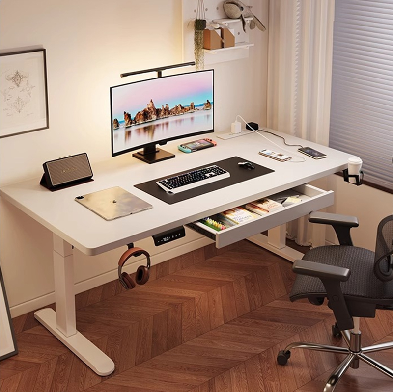 Desk Setup For Office - Modern Iron Dual Motor Electric Standing
