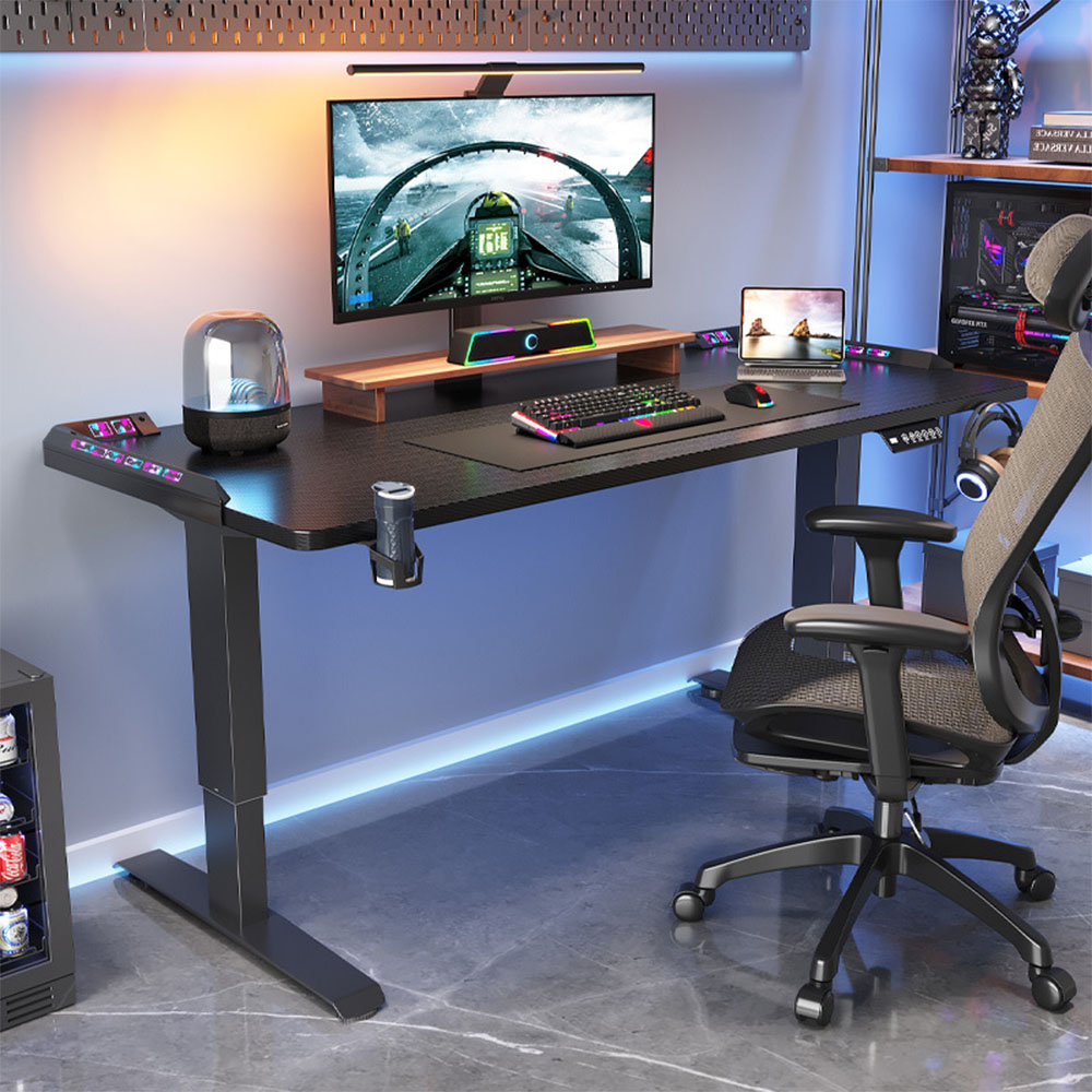 Desk Setup Computer - Height Adjustable Desk Motion Electric Sit