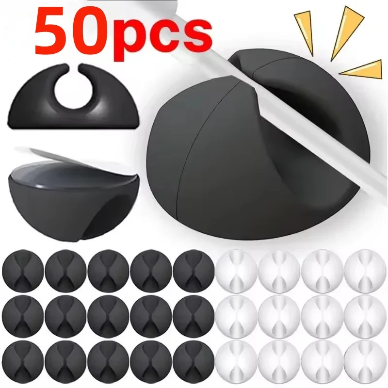 Headphone Hook Under - 5/50Pcs Desktop Wall Cable Clips Wire