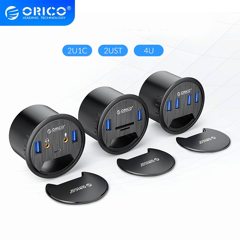 Desk Setup Hub - ORICO Để Bàn Grommet USB 3.0