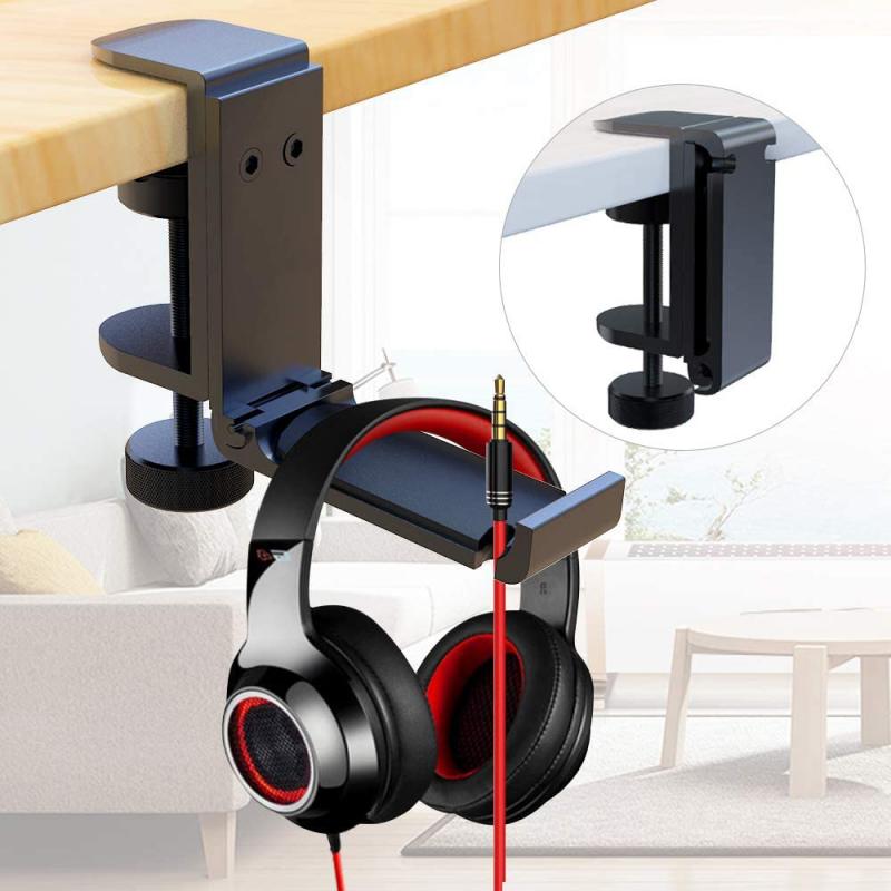 Headphone Hook Under - Under Desk Headphone Stand Foldable Headset