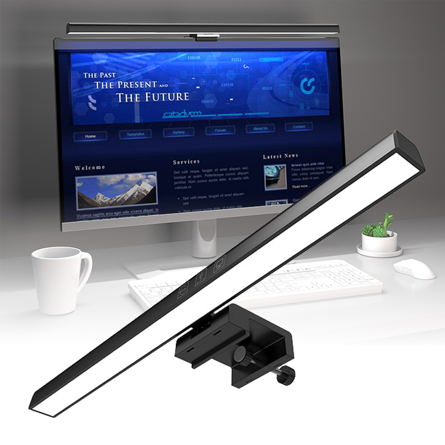 LED Monitor Light Bar 33cm 50c - đánh giá và giá Desk Setup On Bed