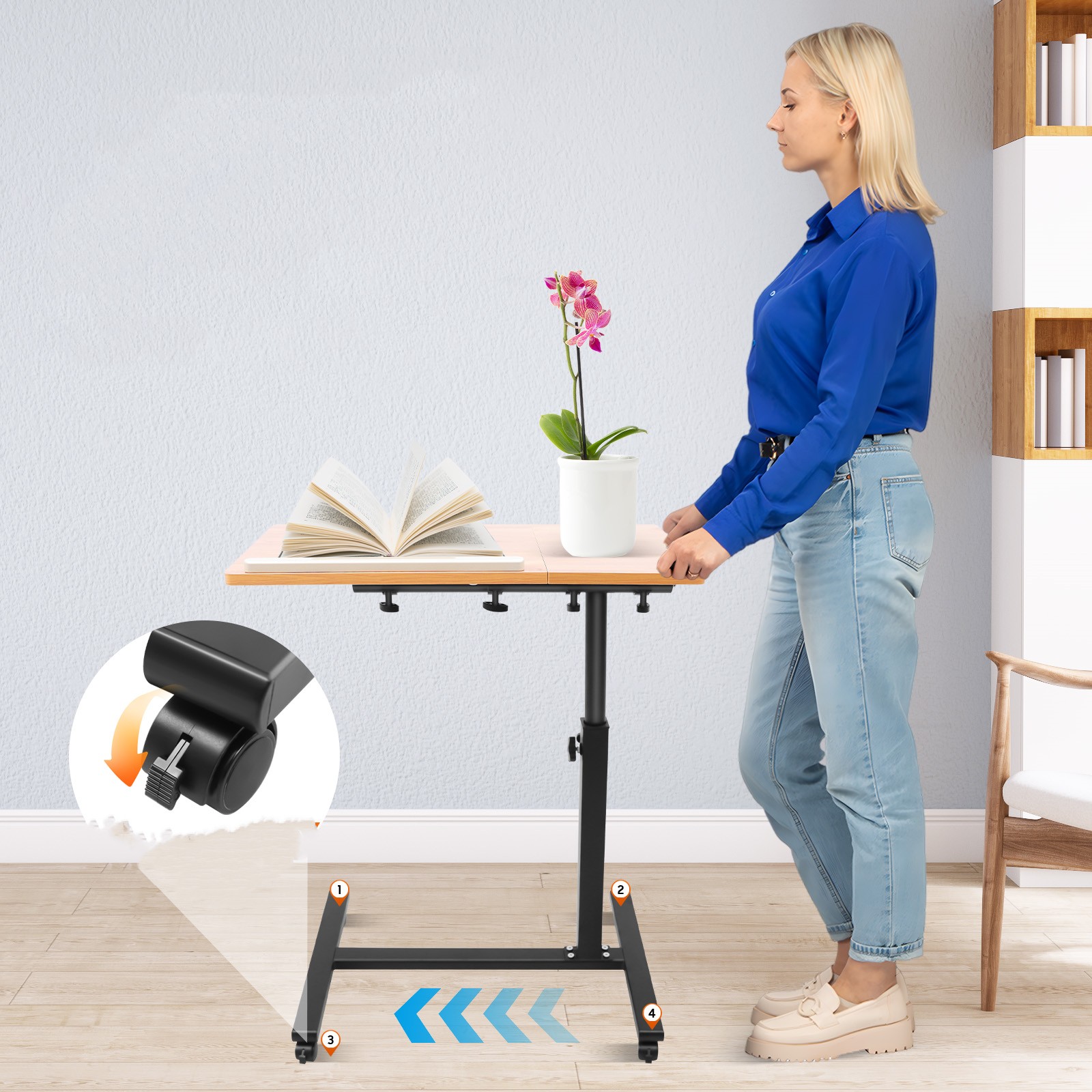 Mobile Laptop Table Adjustable - đánh giá và giá Desk Setup Notebook