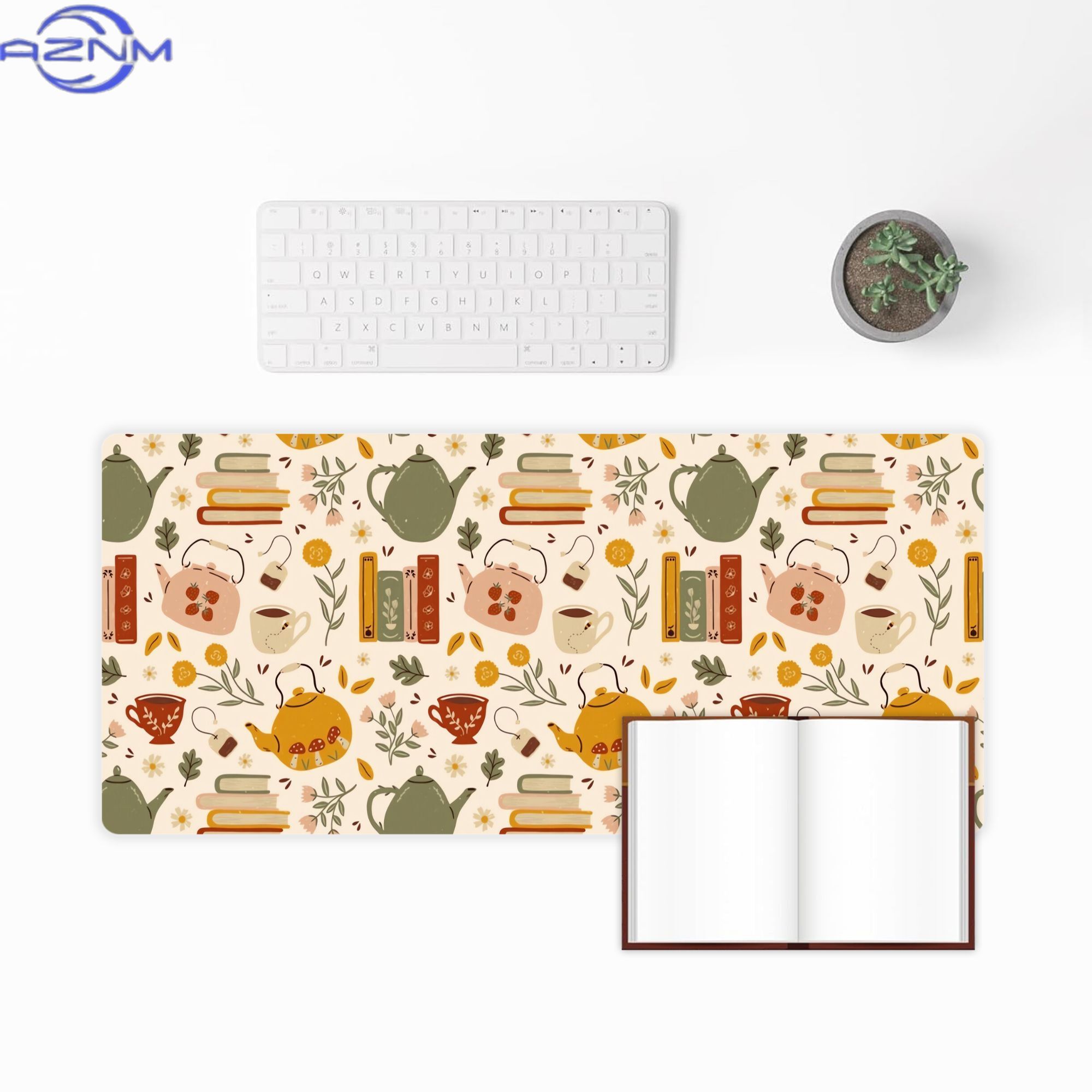A Large Desk Mat Featuring Flo - đánh giá và giá Desk Setup Streaming