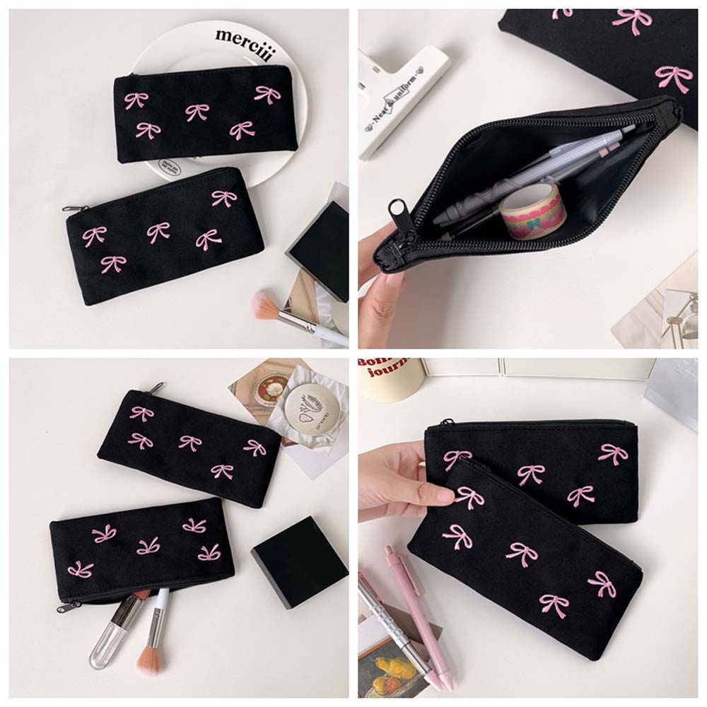 Bowknot Bow Stationery Bag Lar - đánh giá và giá Korean Desk Setup
