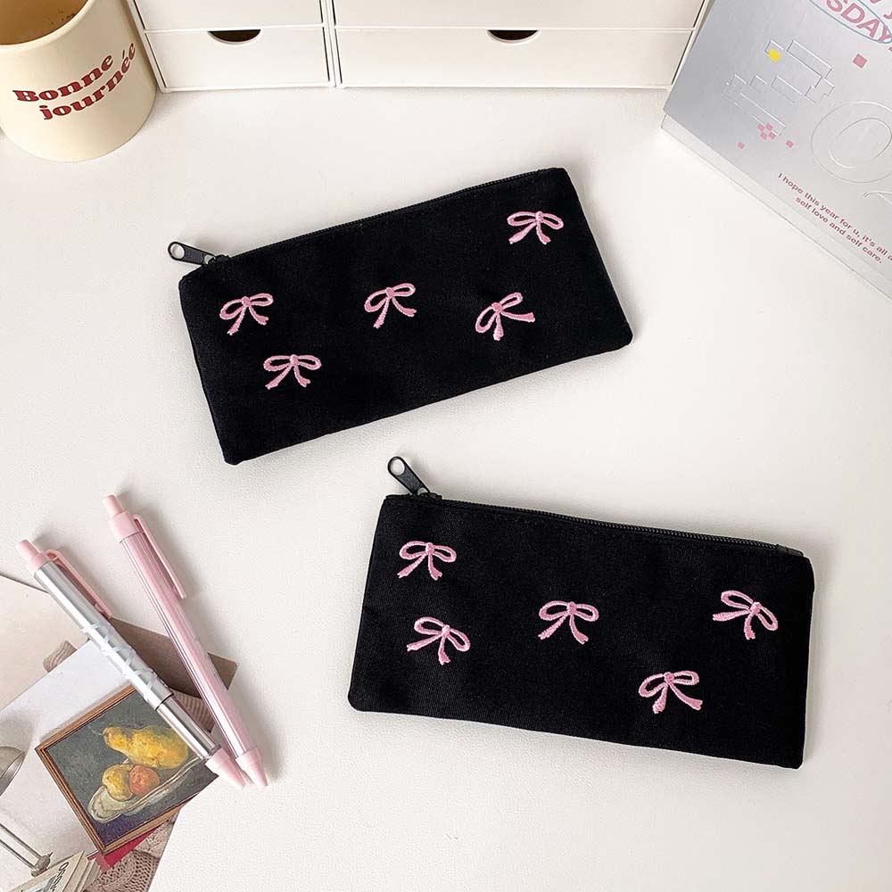 Bowknot Bow Stationery Bag Lar - đánh giá và giá Korean Desk Setup