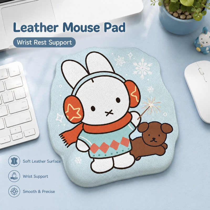 Anime Miffy Leather Mouse Pad  - đánh giá và giá Desk Setup For Office