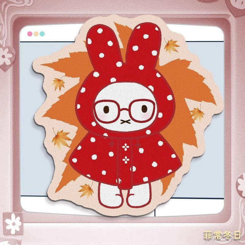 Anime Miffy Leather Mouse Pad  - đánh giá và giá Desk Setup For Office