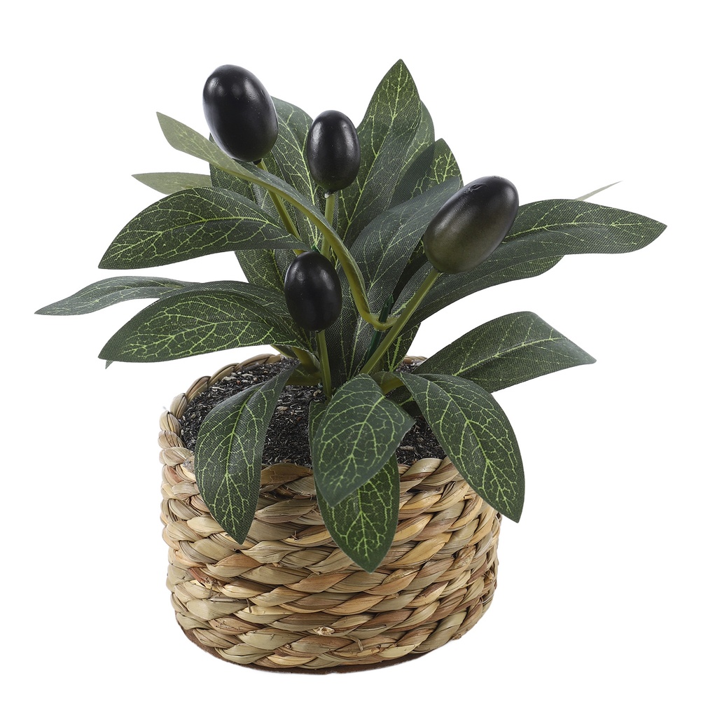 Artificial Olive Tree Potted P - đánh giá và giá Desk Setup Green