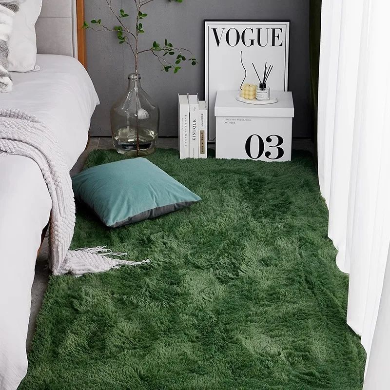 VIKAMA Silk Wool Rugs Luxuriou - đánh giá và giá Desk Setup Green