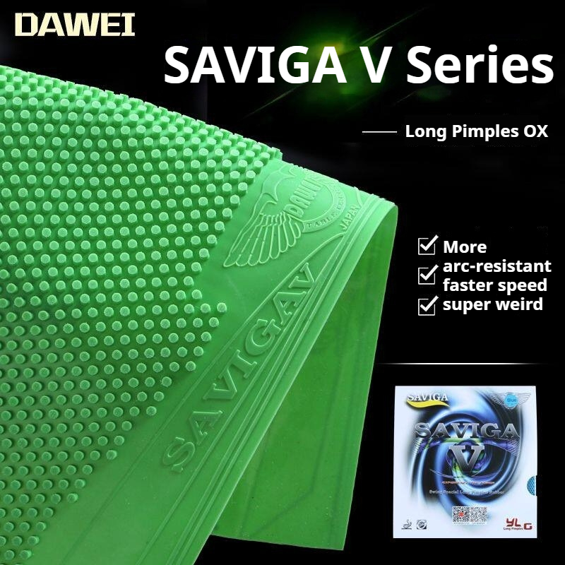 Table Tennis Rubber DAWEI SAVI - đánh giá và giá Desk Setup Green