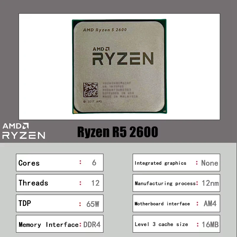AMD Ryzen 5 R5 2600 3.4GHz 6-C - đánh giá và giá Amd Cpu Ryzen 5