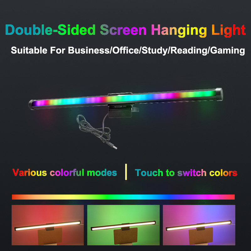 LED Monitor Hanging Desk Light - đánh giá và giá Desk Setup On Bed
