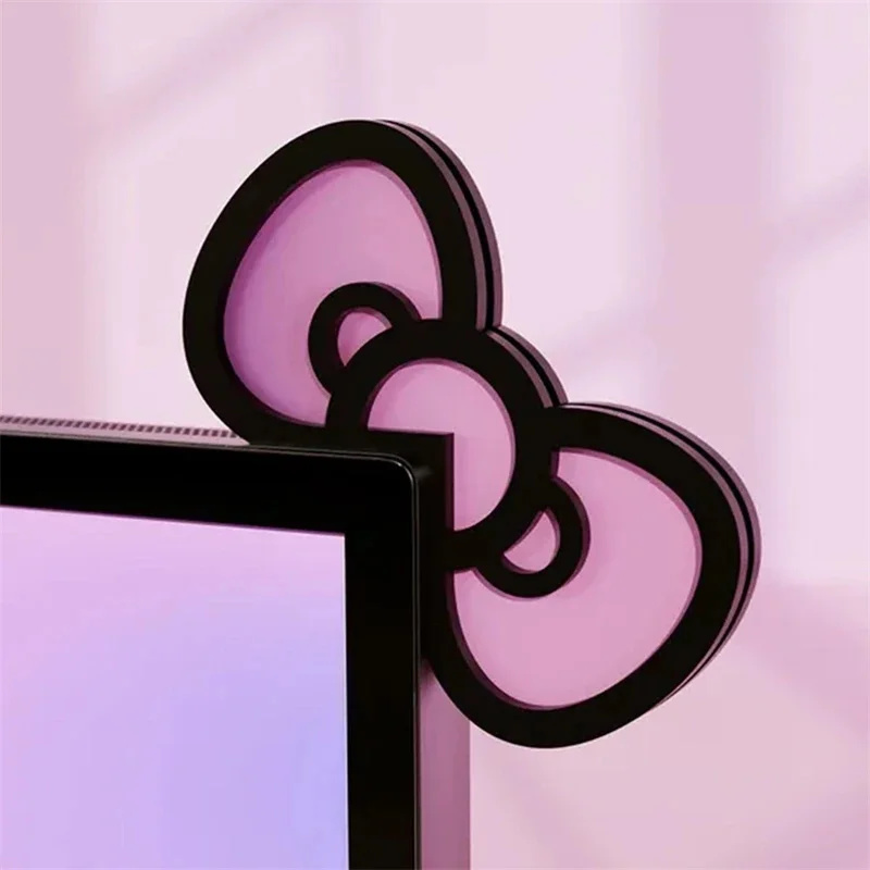 Kawaii Pink Acrylic Bow Monito - đánh giá và giá Desk Setup For Office