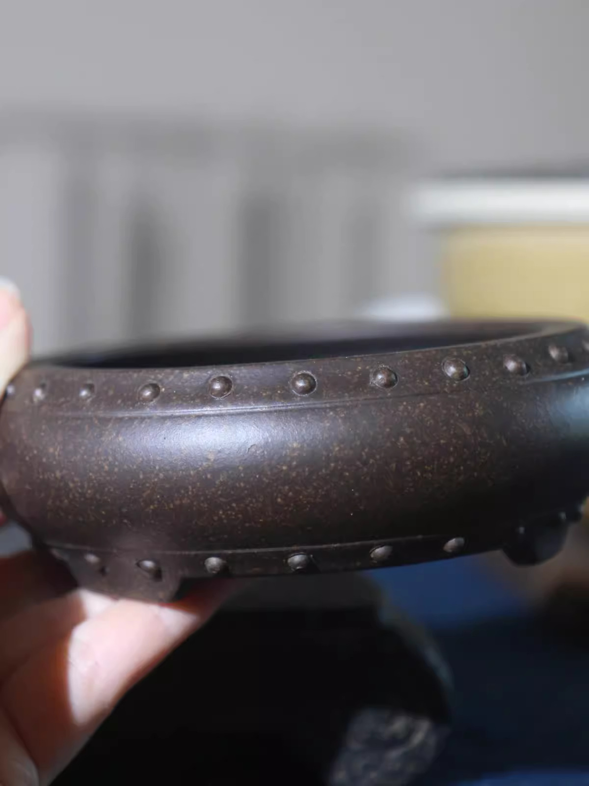 Ceramic Circle Bonsai Pot, Mad - đánh giá và giá Desk Setup Green