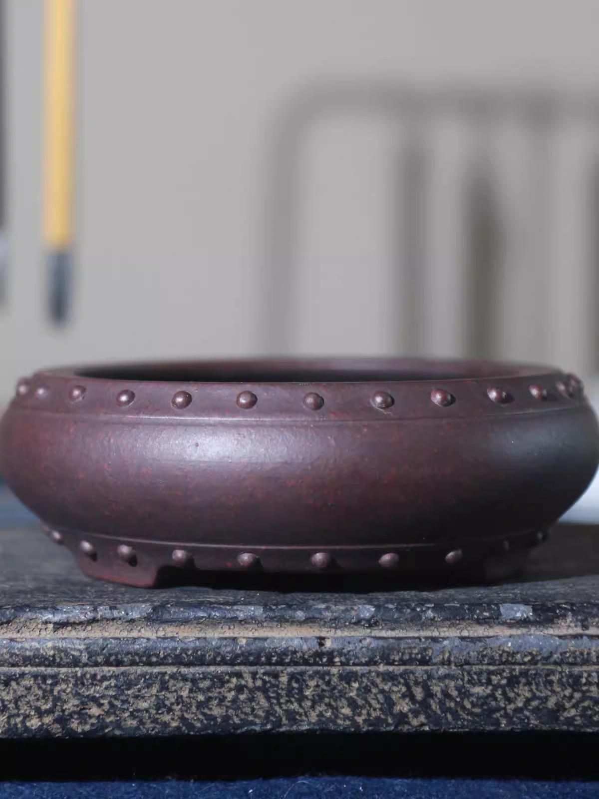Ceramic Circle Bonsai Pot, Mad - đánh giá và giá Desk Setup Green
