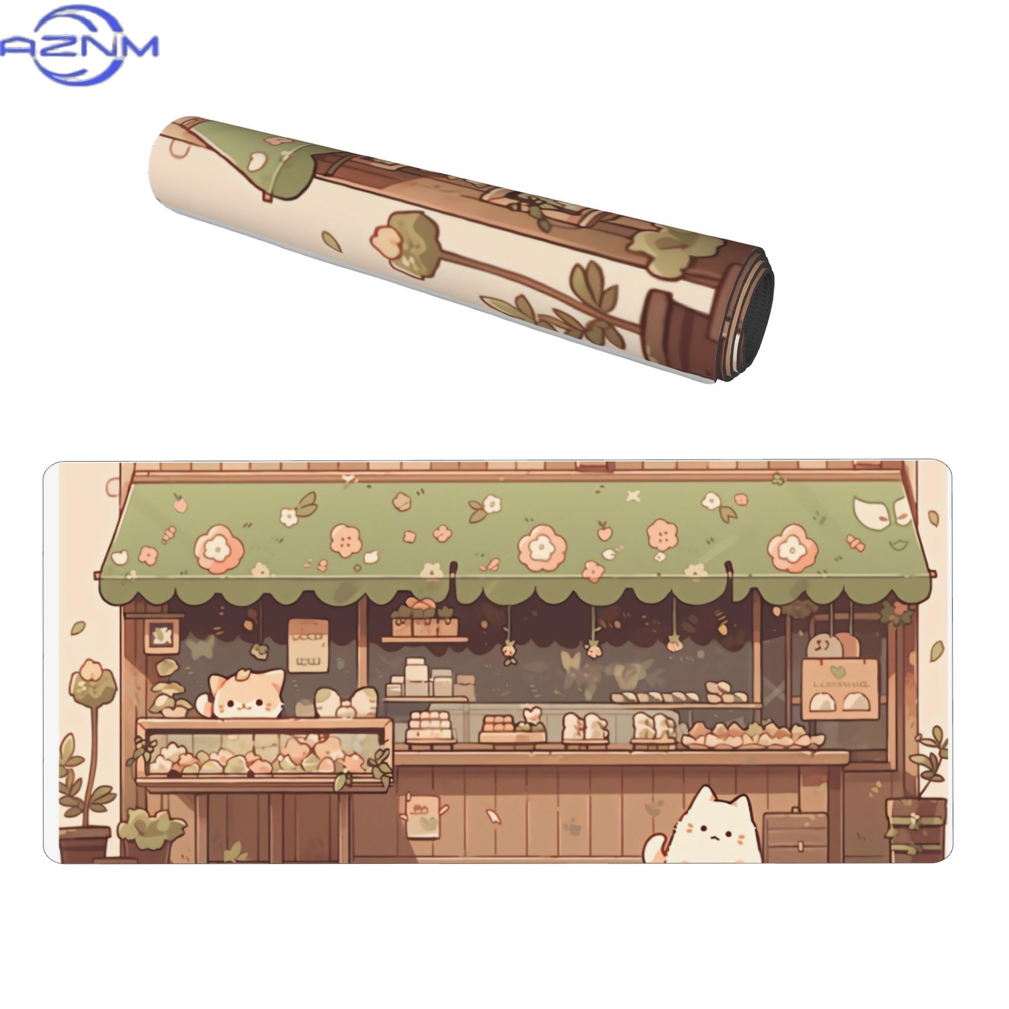 Cat Bakery Aesthetic Green Sho - đánh giá và giá Desk Setup Streaming