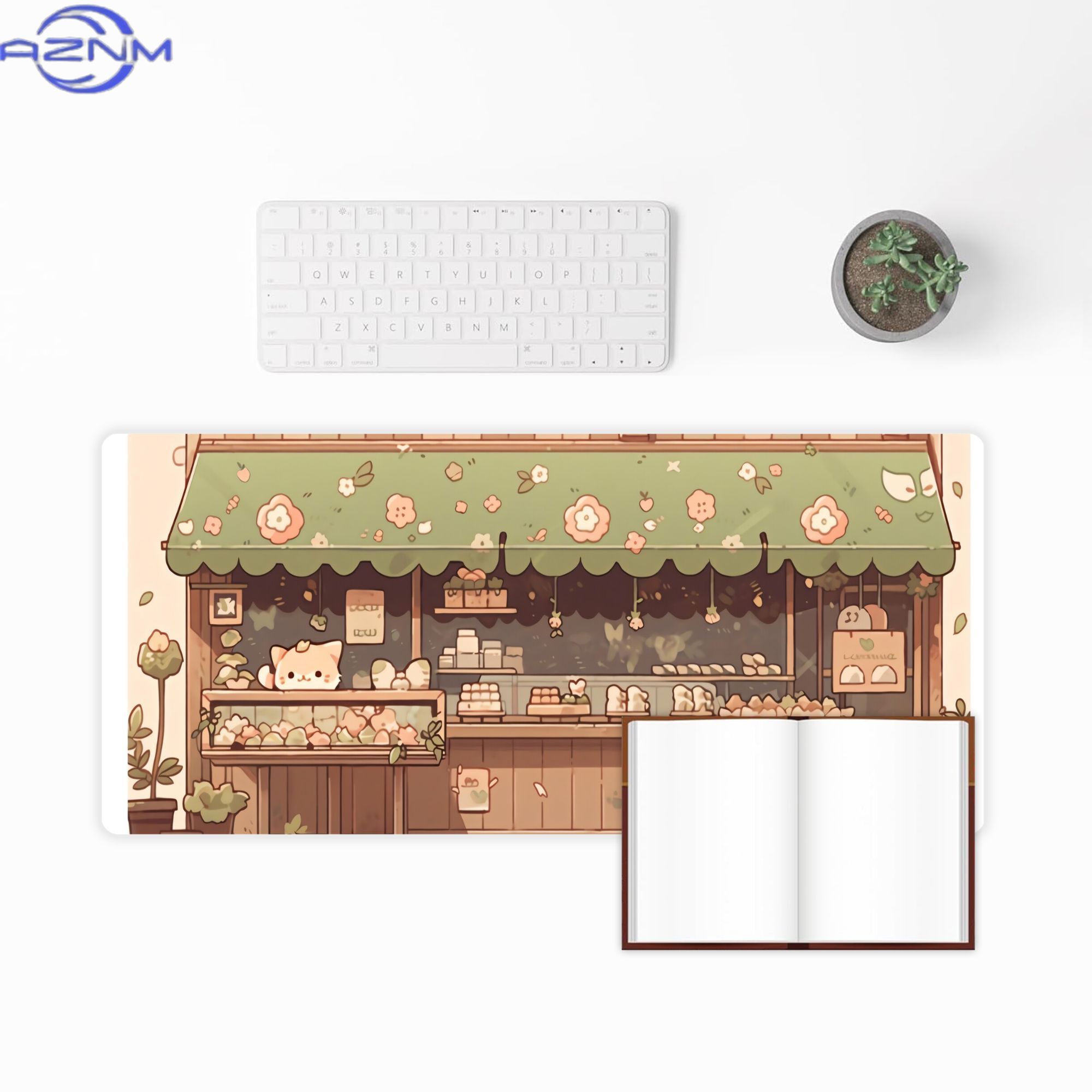 Cat Bakery Aesthetic Green Sho - đánh giá và giá Desk Setup Streaming