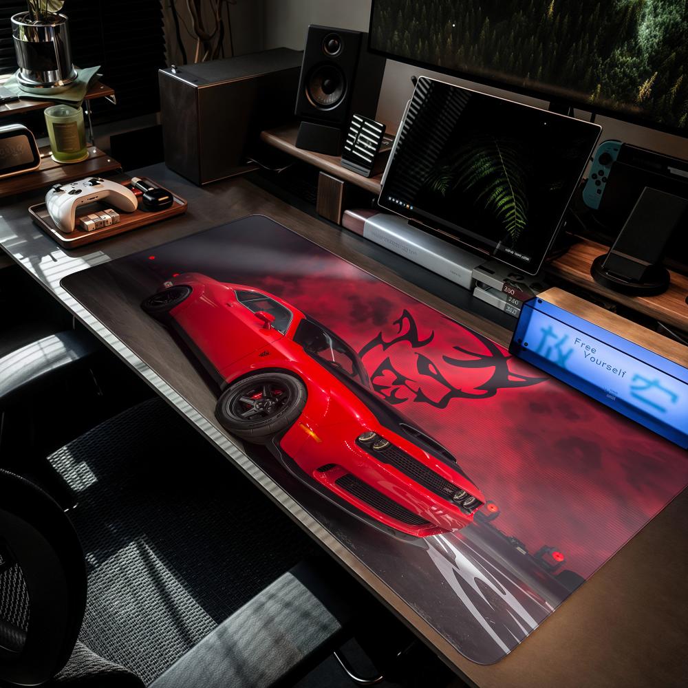 D-DodgeS Car Cool Mouse Pad XX - đánh giá và giá Desk Setup Notebook
