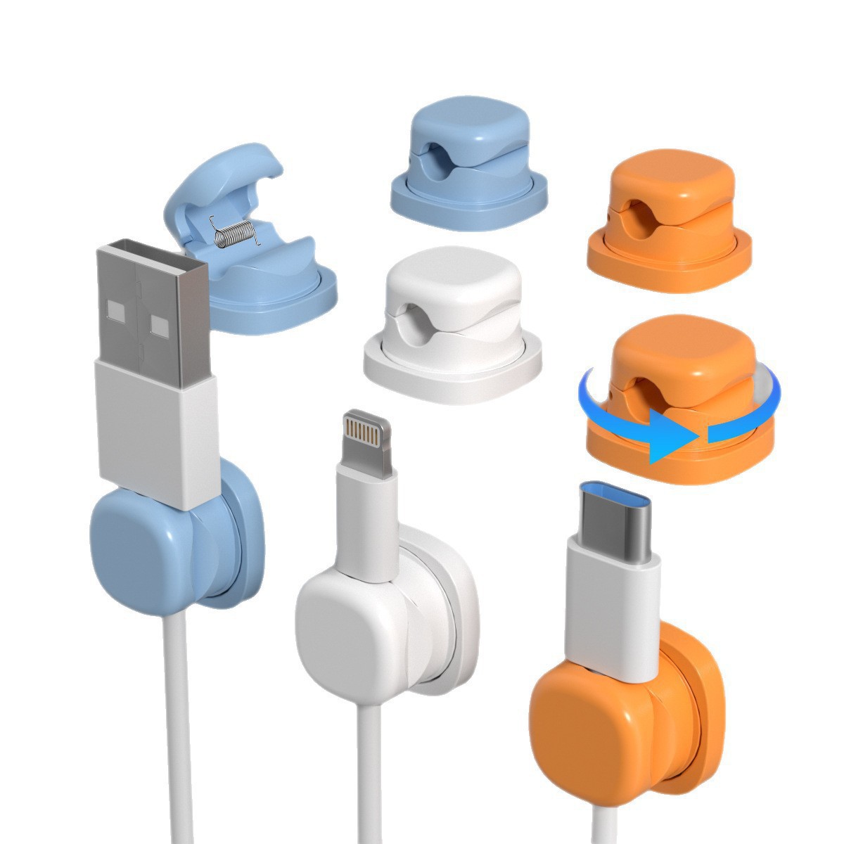 6Pcs Multi Color Rotatable Cab - đánh giá và giá Desk Setup Hub