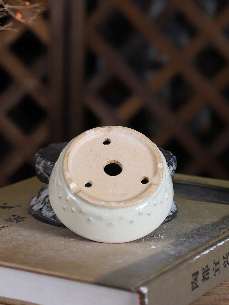 Porcelain Round Glazed Bonsai  - đánh giá và giá Desk Setup Green