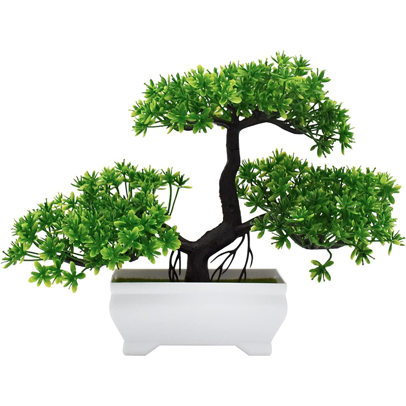 Artificial Bonsai Plastic Bion - đánh giá và giá Desk Setup Green