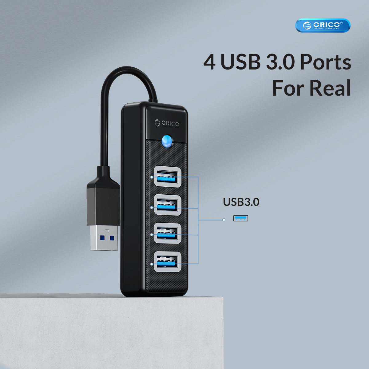 ORICO USB 3.0 Hub 3/4 Ports US - đánh giá và giá Desk Setup Hub