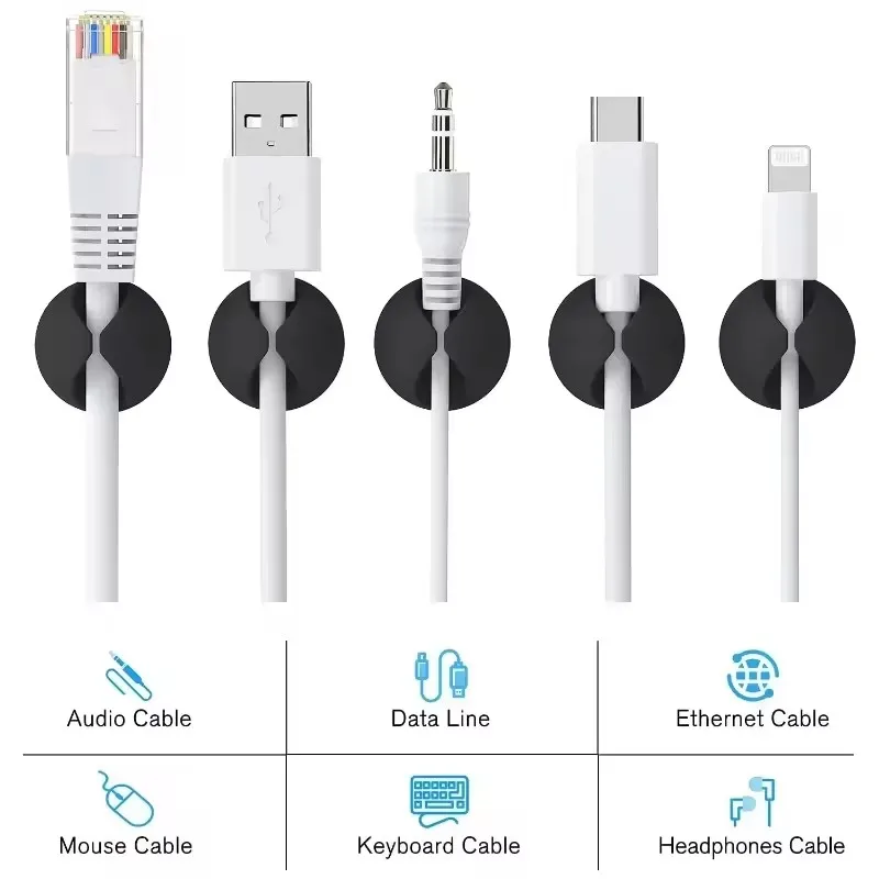 5/50Pcs Desktop Wall Cable Cli - đánh giá và giá Headphone Hook Under