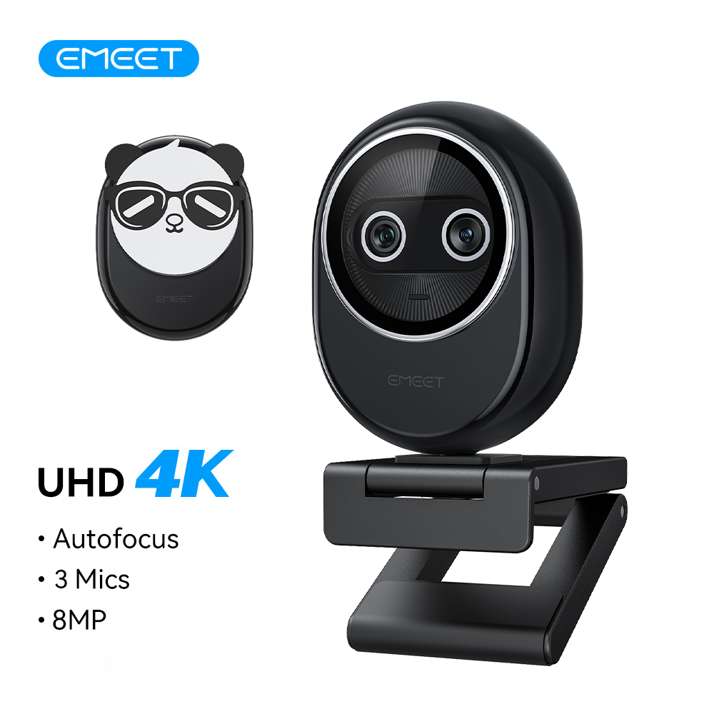 Webcam 4K EMEET Dual-Camera AI - đánh giá và giá Desk Setup Streaming