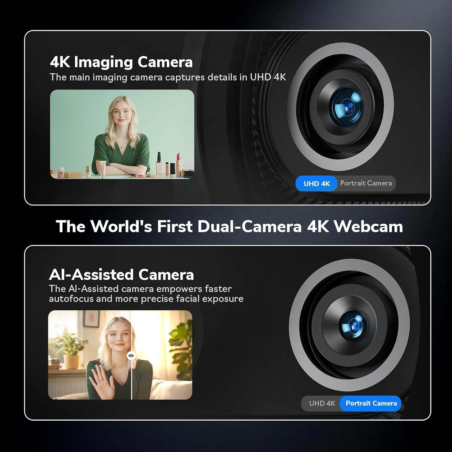 Webcam 4K EMEET Dual-Camera AI - đánh giá và giá Desk Setup Streaming