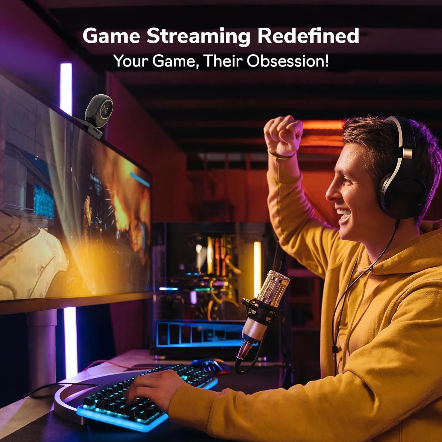 Webcam 4K EMEET Dual-Camera AI - đánh giá và giá Desk Setup Streaming