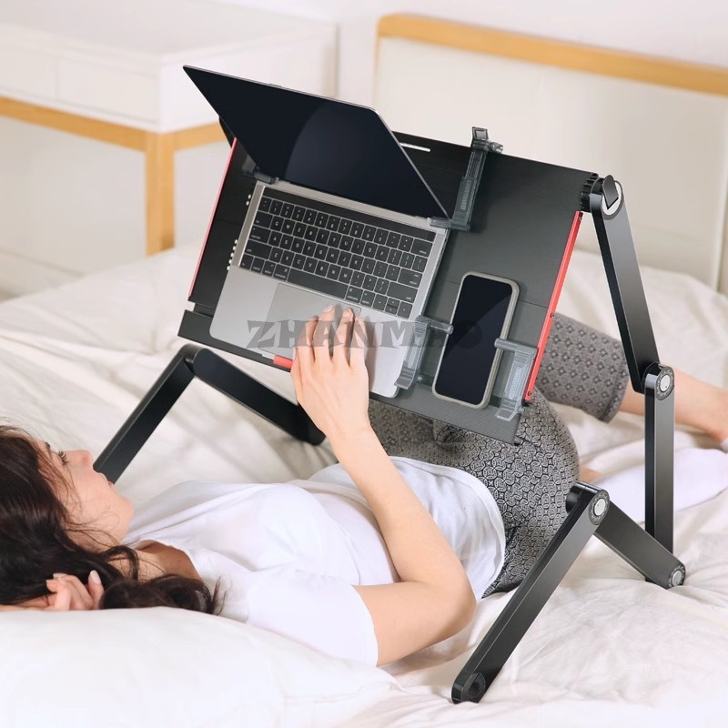 Lying Flat on The Bed, Laptop  - đánh giá và giá Desk Setup Notebook