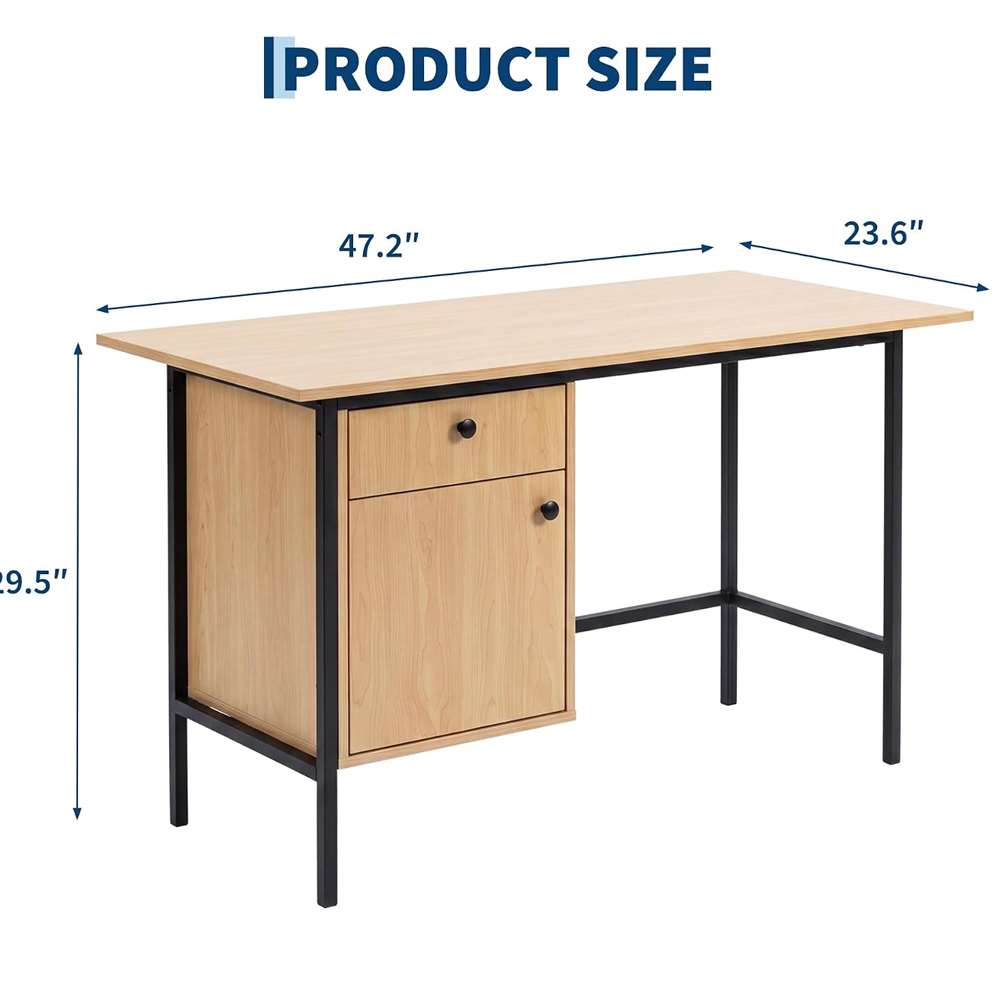 Home Office Computer Desk with - đánh giá và giá Desk Setup Oak