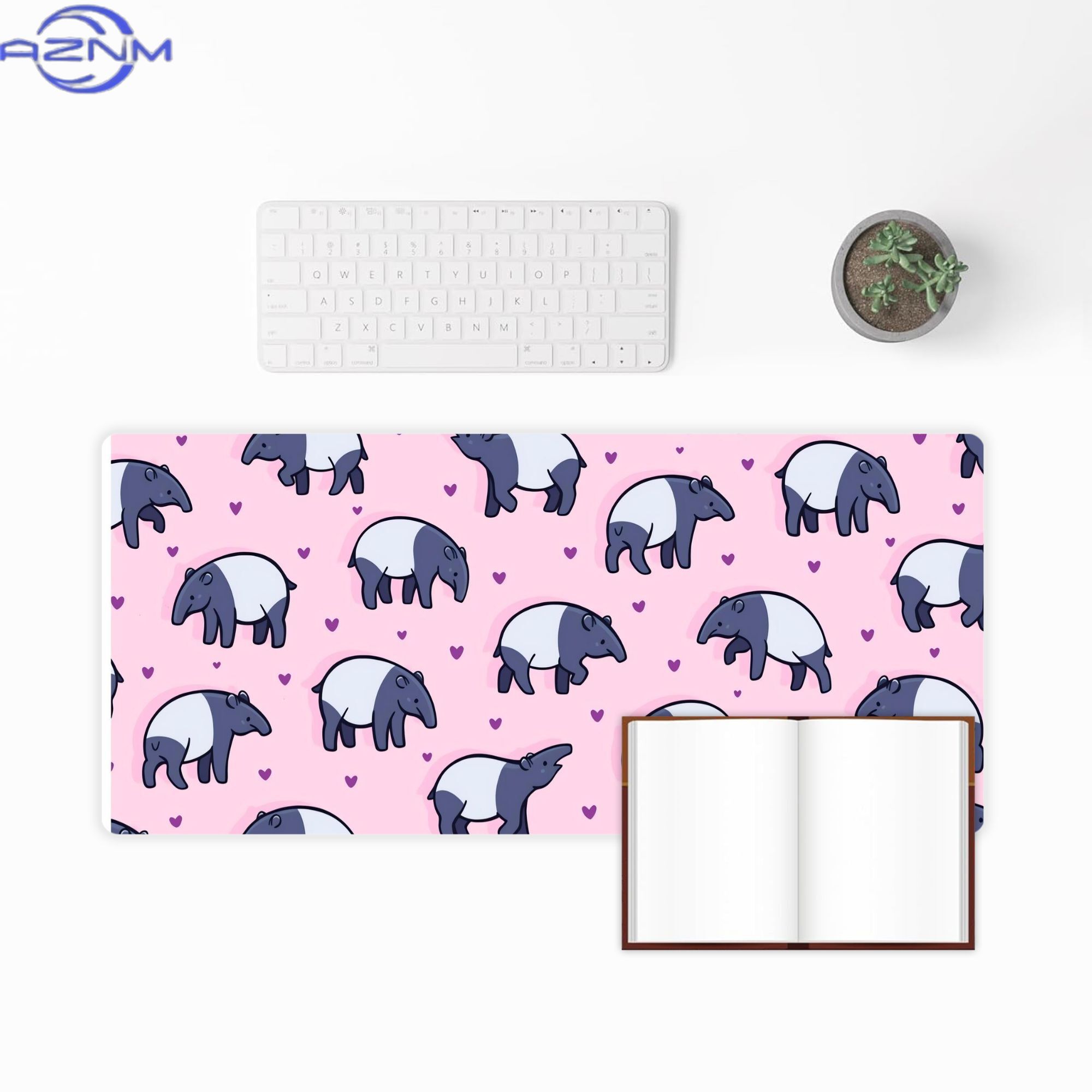 Tiny Tapirs Large Desk Mat for - đánh giá và giá Desk Setup Streaming