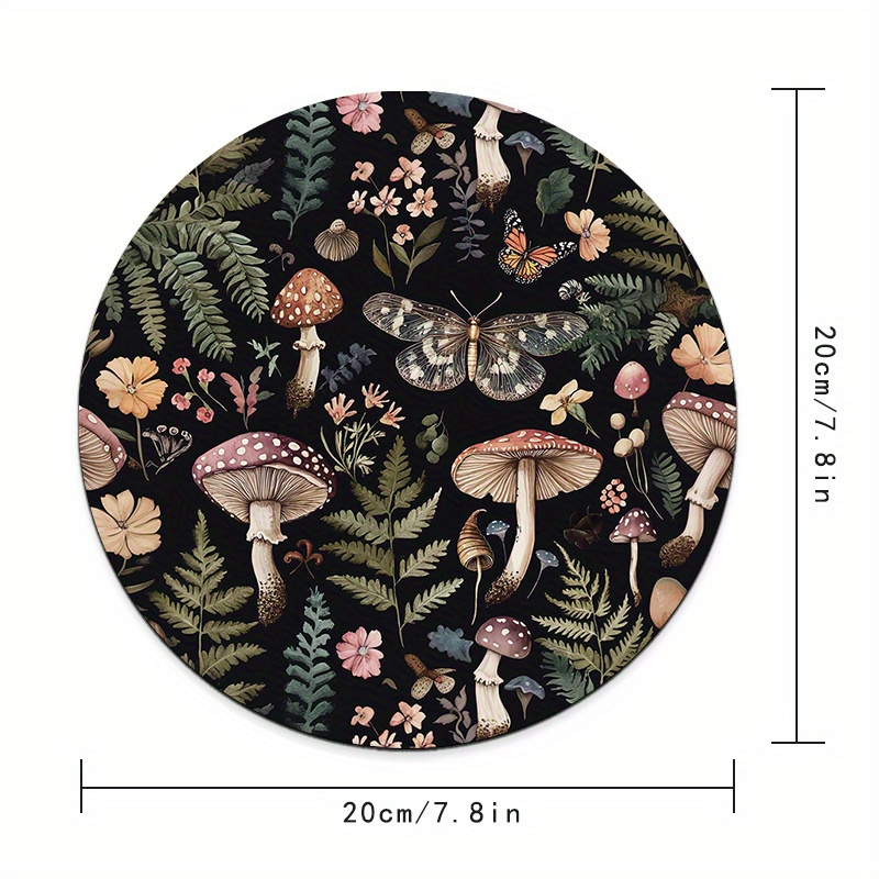 Round Forest Plant Mouse Pad R - đánh giá và giá Desk Setup For Office
