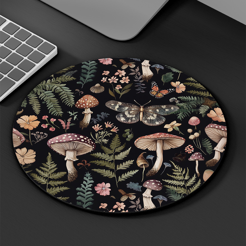 Round Forest Plant Mouse Pad R - đánh giá và giá Desk Setup For Office