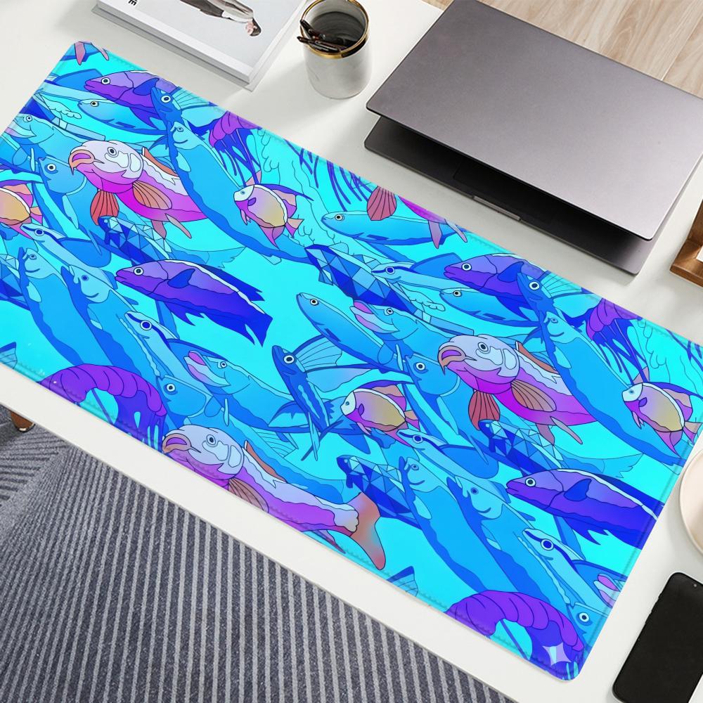HD Printing Fish Rubber Mouse  - đánh giá và giá Desk Setup Notebook